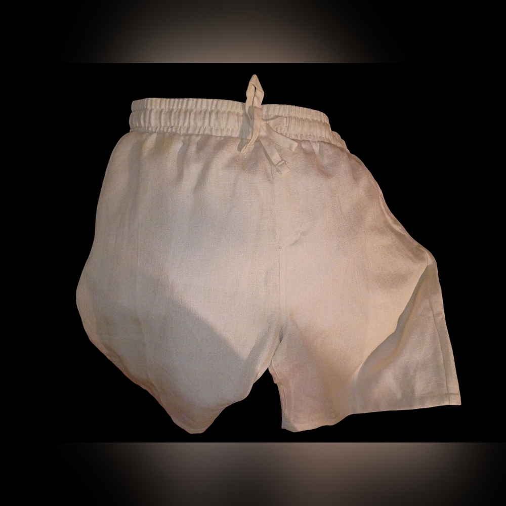 Mens Cream Colored Linen Like Malibu Beach Club Shorts Size 3XL NWT
